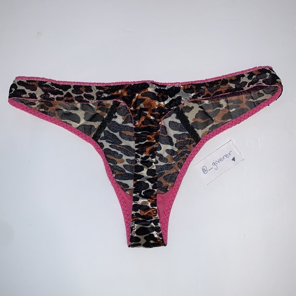 VS X Betsey Johnson Pink Leopard 36 C / S Bra Set - Picture 10 of 16
